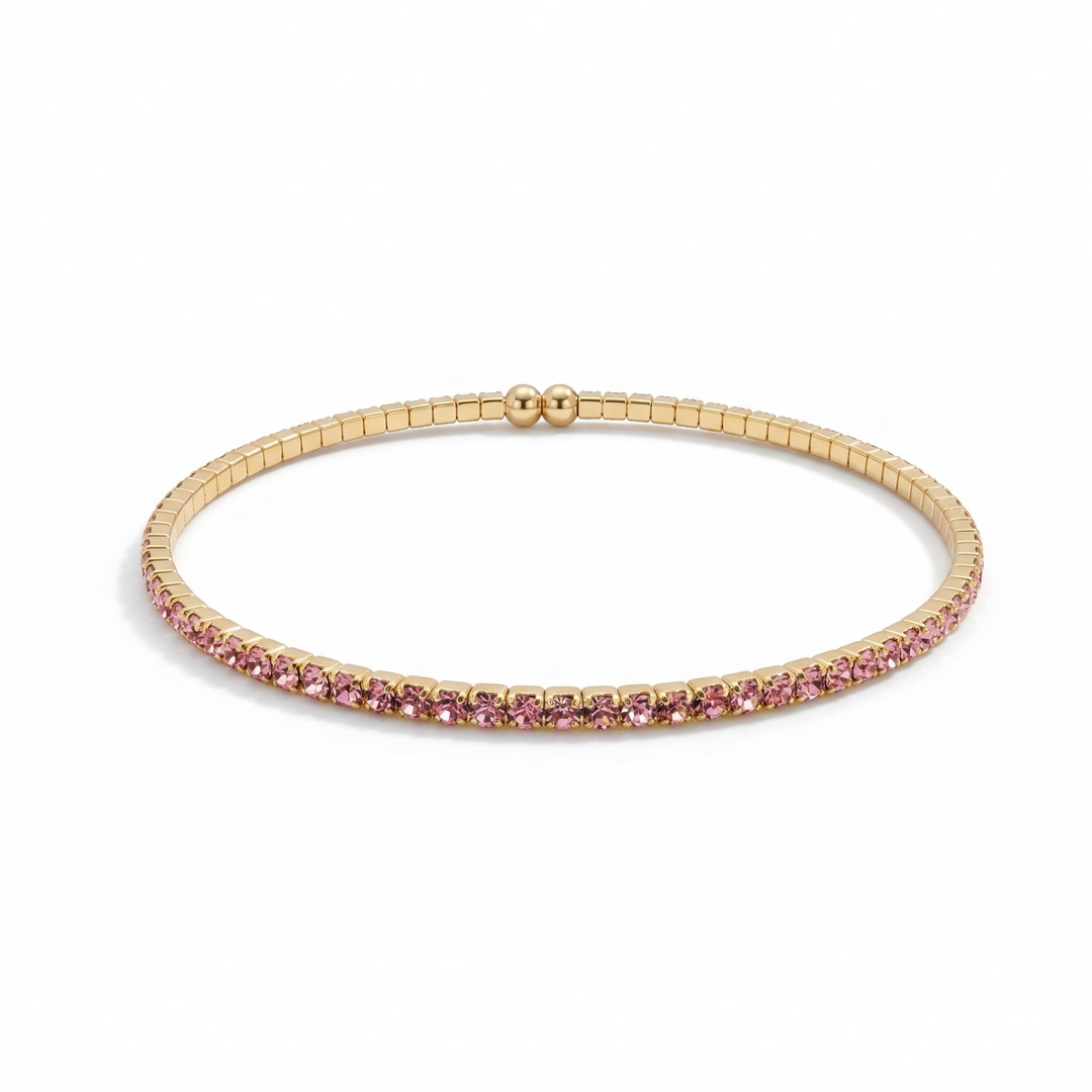 Crystal flexible wrap bracelet