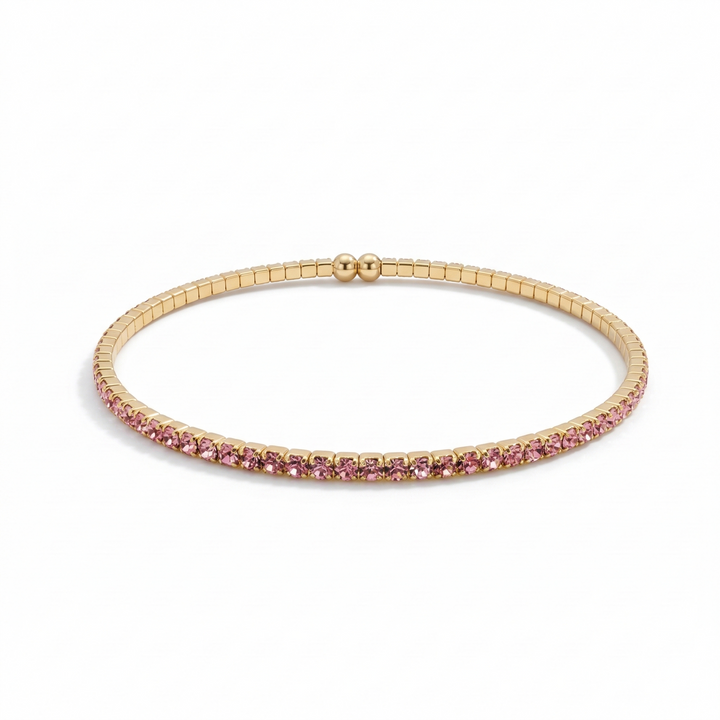 Crystal flexible wrap bracelet