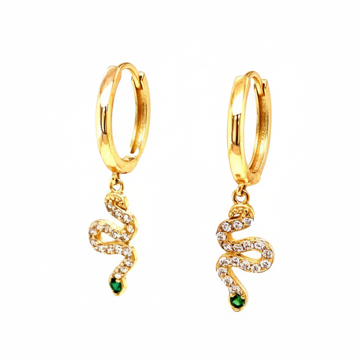 Sparkling Snake Drop Hoops