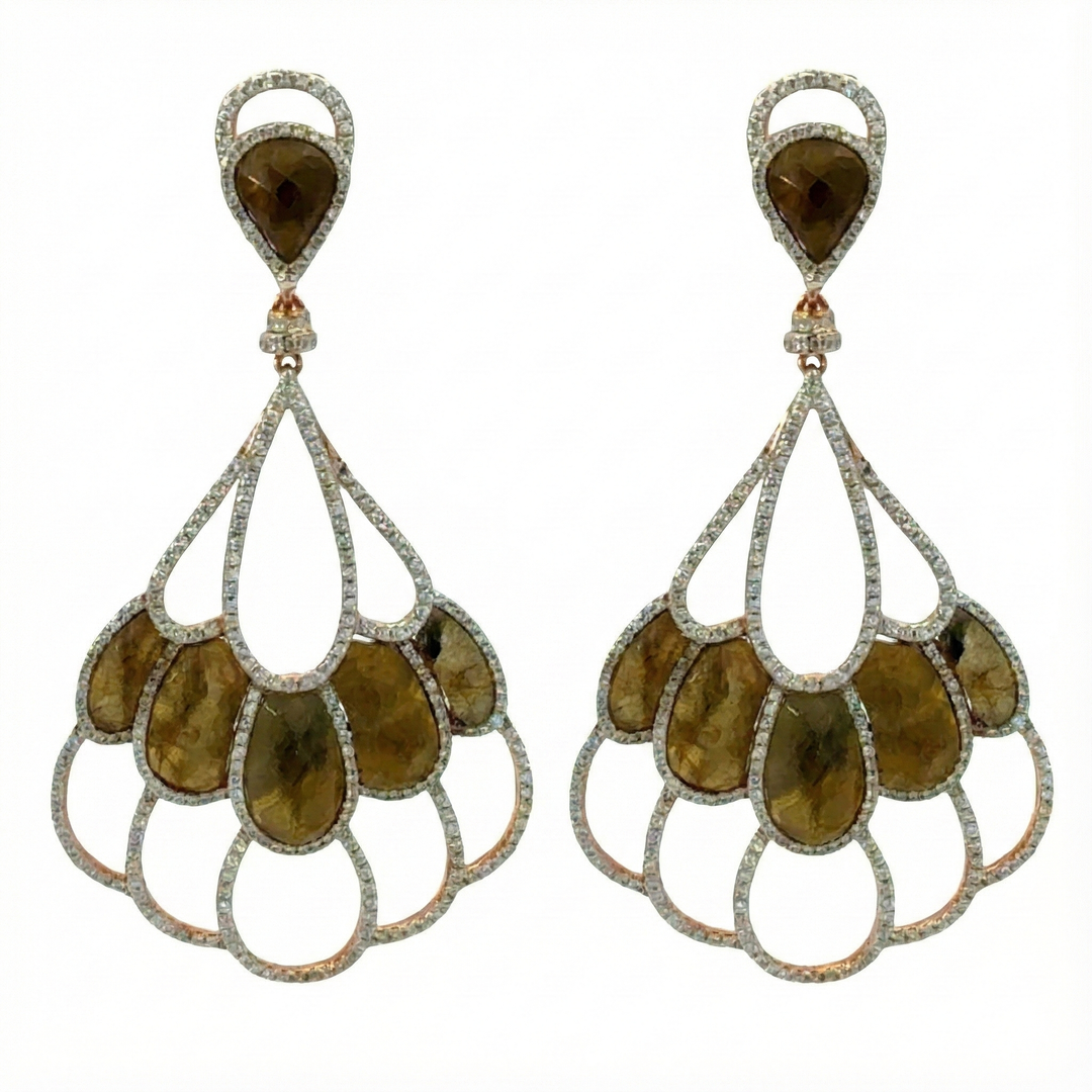 Labradorite Statement Earrings
