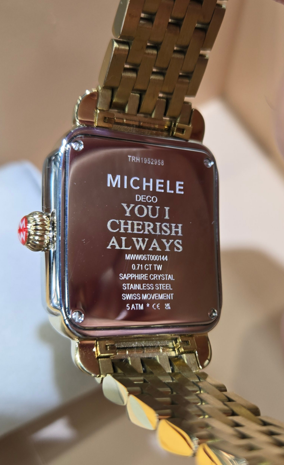 Michele Serein Mid Stainless Steel Diamond Women's