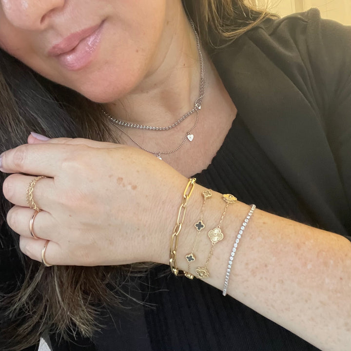 14K Gold Oval Link Bracelet
