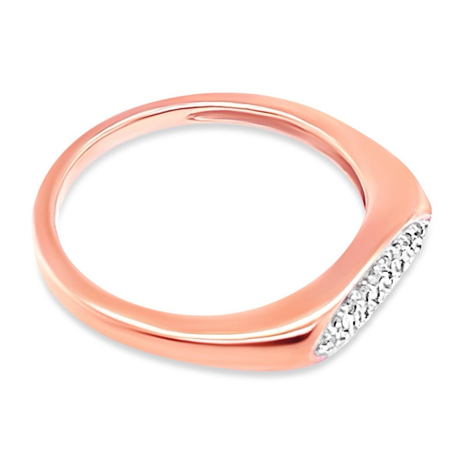 Rose Gold Diamond Bar Ring picntell
