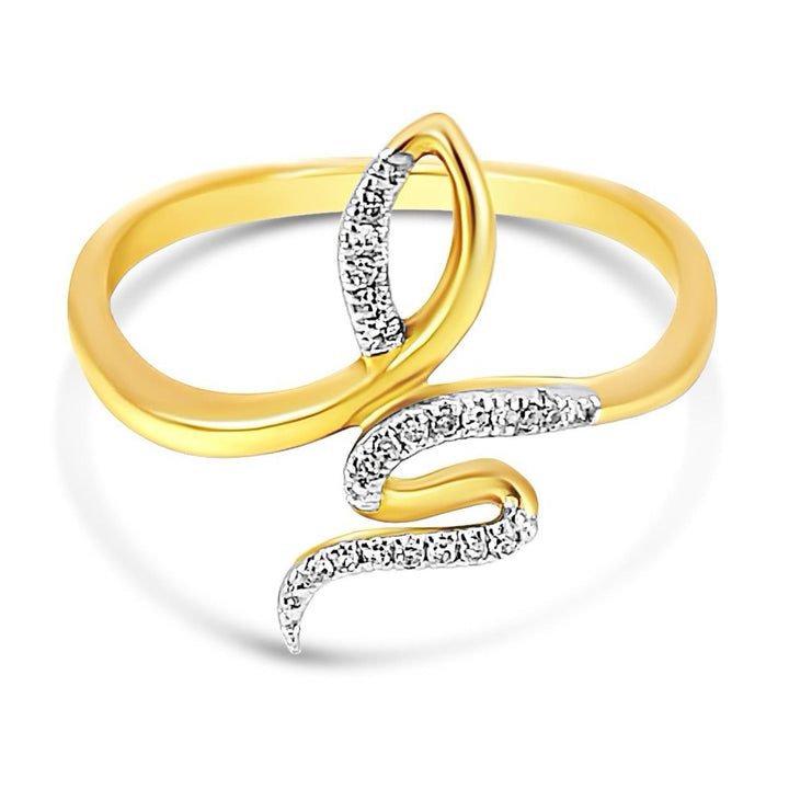 Gold Snake Diamond Ring