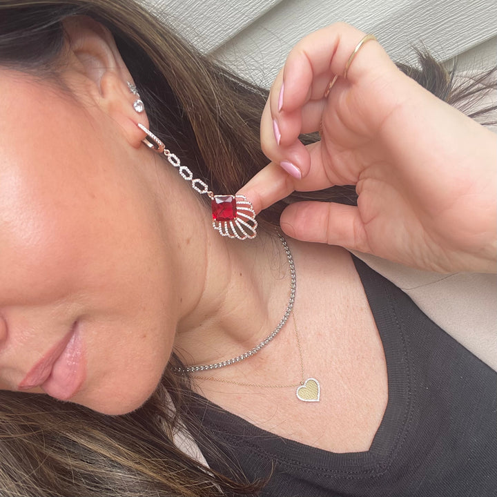 Garnet Drop Earrings