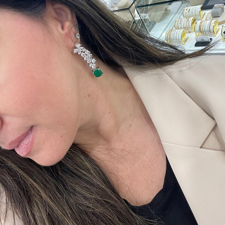 Dazzling Emerald Drop Earrings