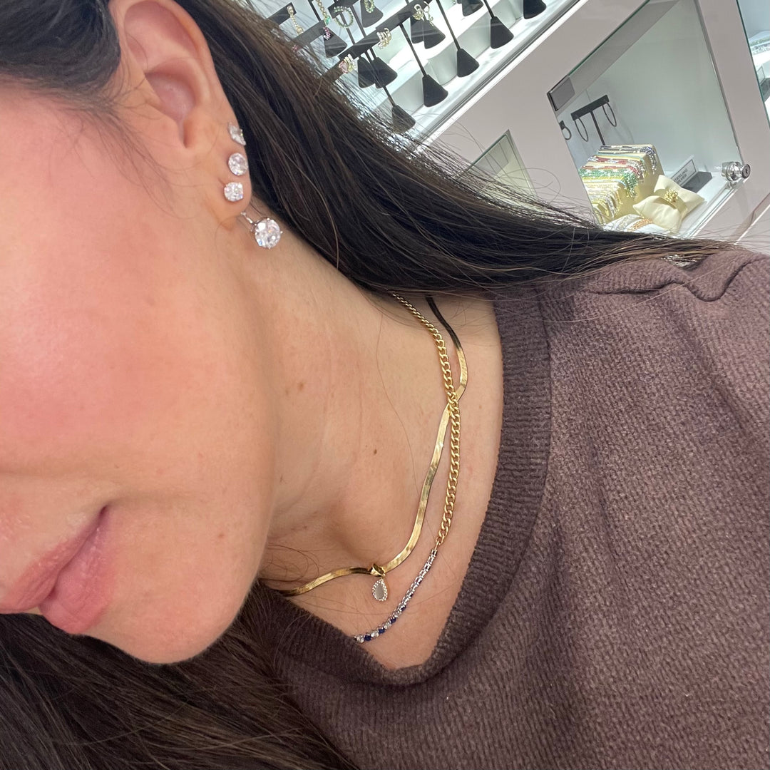 Front Back Drop Earrings