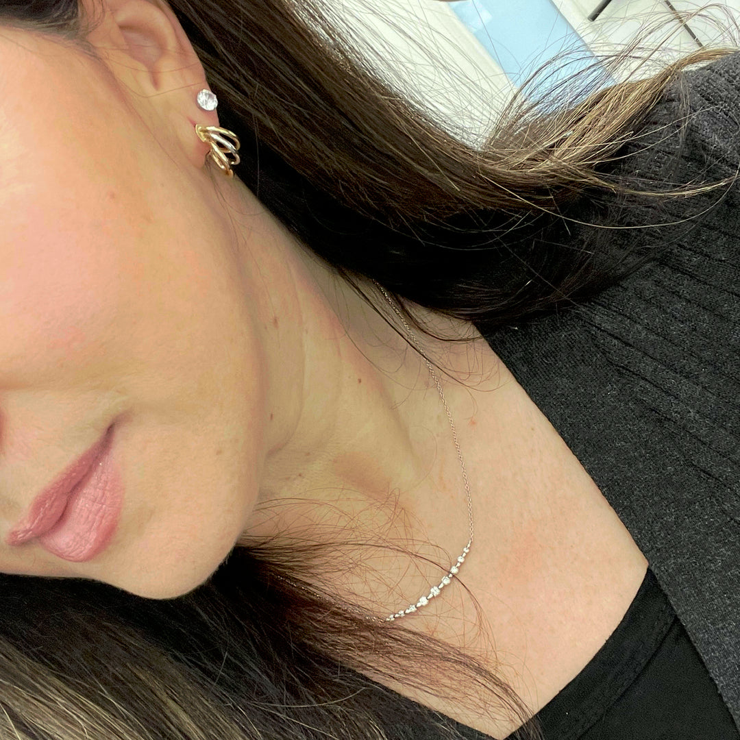 14k Tri Color Small Hoop