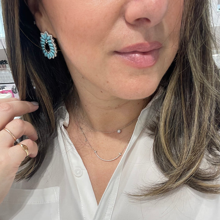 Turquoise Cluster Earrings