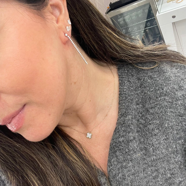 Lab Diamond Tennis Earrings