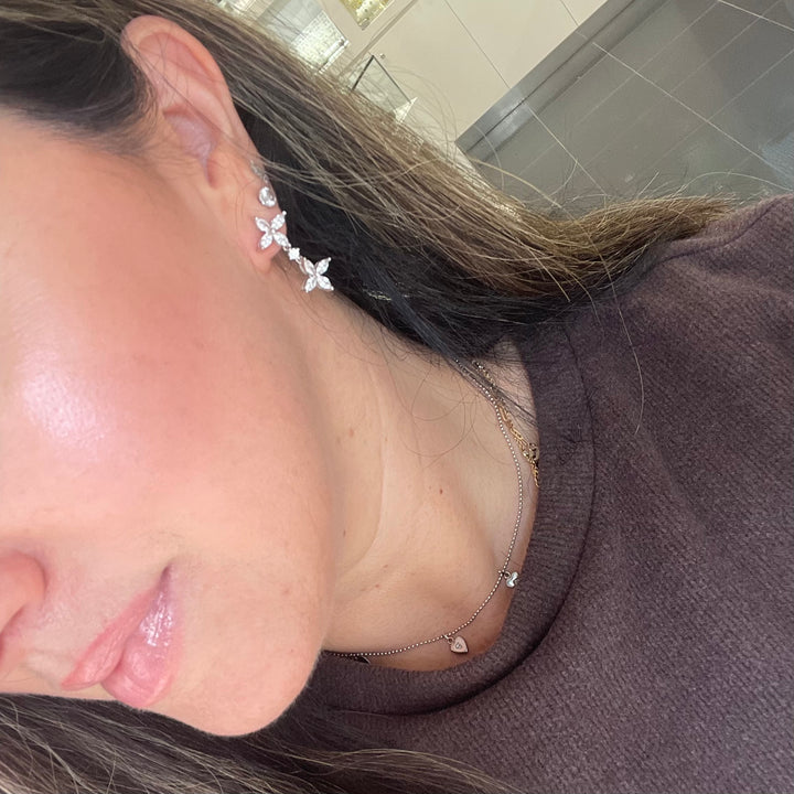 Marquise Cut Flower Earrings