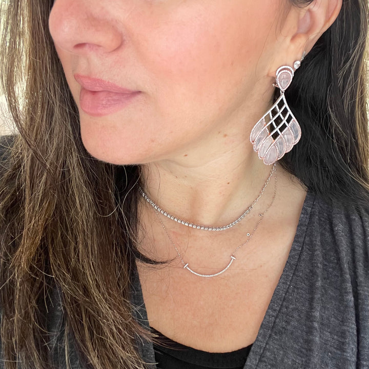 Vintage Rose Quartz Earrings