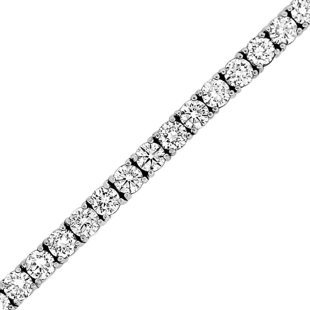 14K White Gold Lab Diamond Tennis Bracelets (12 Pts)