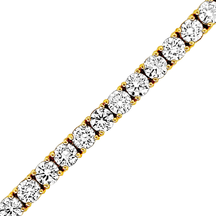 14K Yellow Gold Lab Diamond Tennis Bracelets (12 Pts)