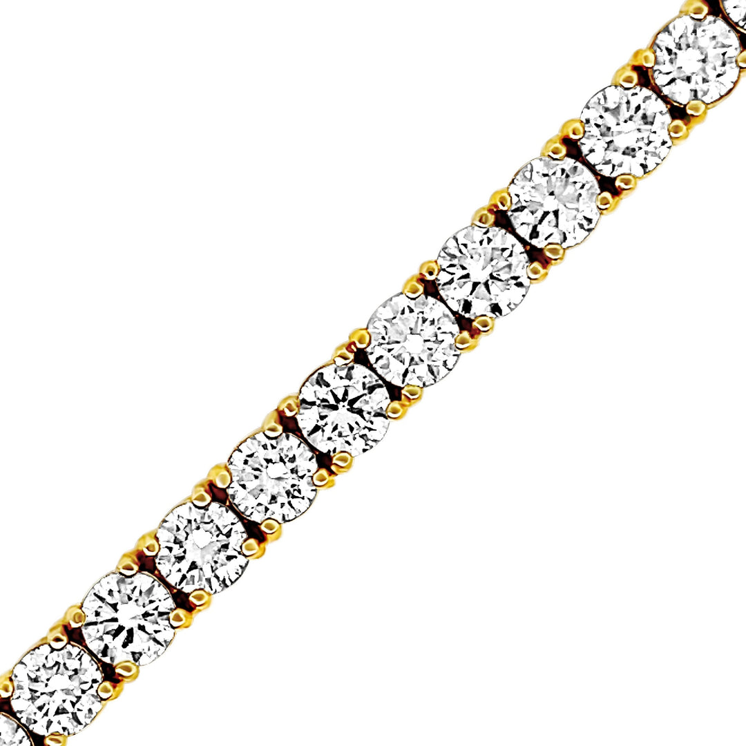 14K Yellow Gold Lab Diamond Tennis Bracelets