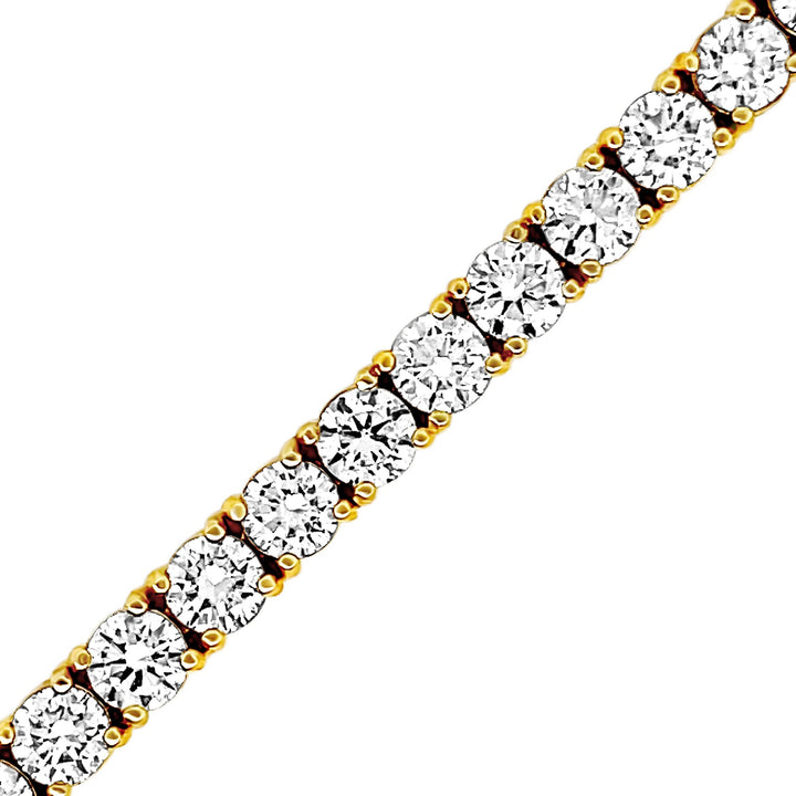 14K Yellow Gold Lab Diamond Tennis Bracelets