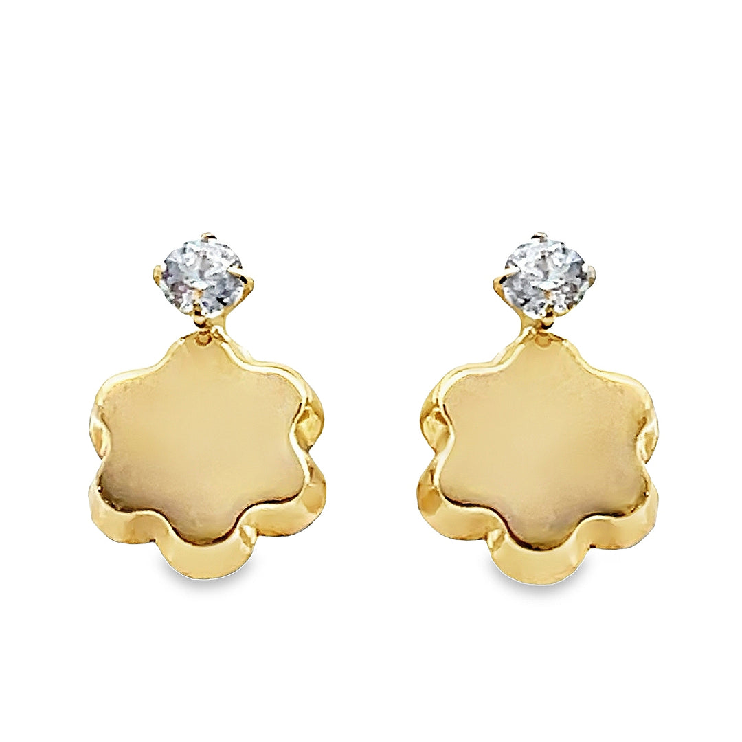 14K Mini Flower Earrings (Kids)