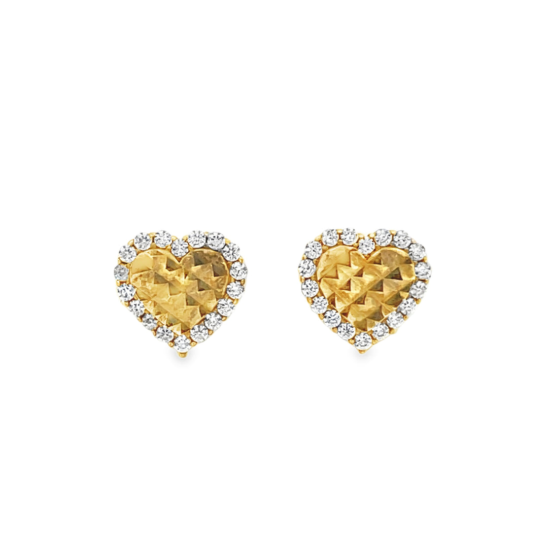 14k Heart Earrings