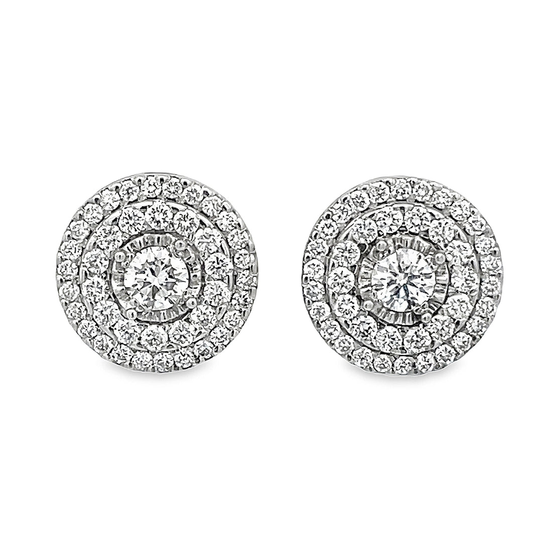 Lab Diamonds Halo Solitaire Earrings