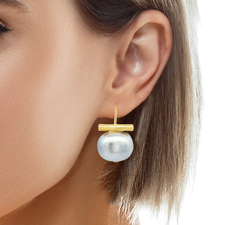 Pebble Pearl Drop Earrings
