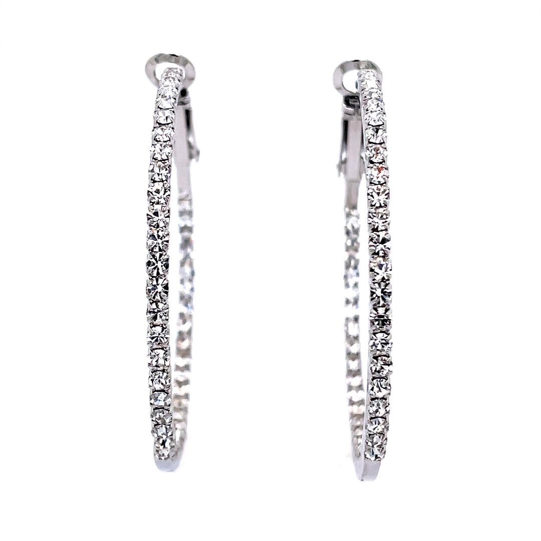 Round Crystal Hoops Collection