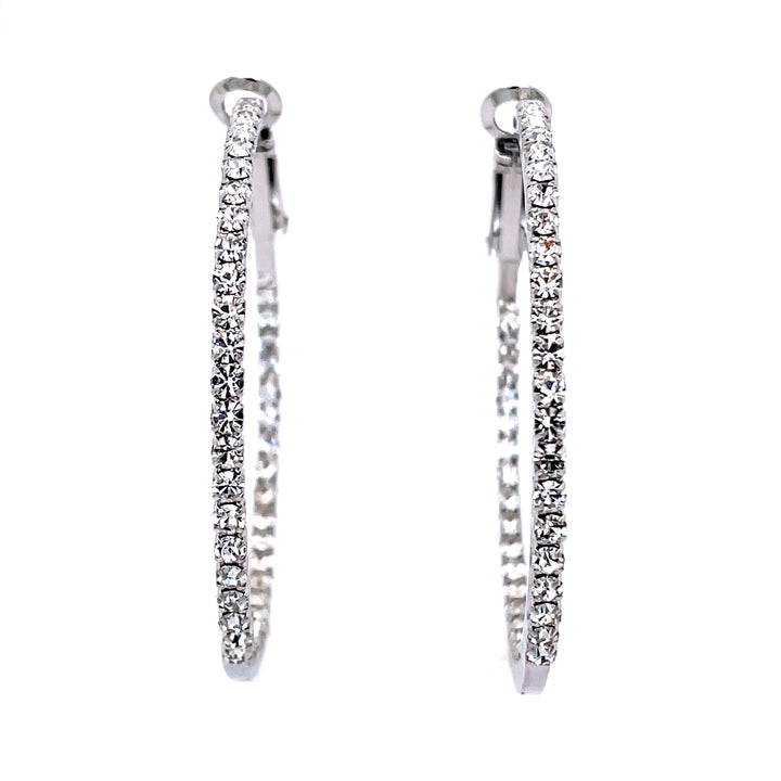 Round Crystal Hoops Collection