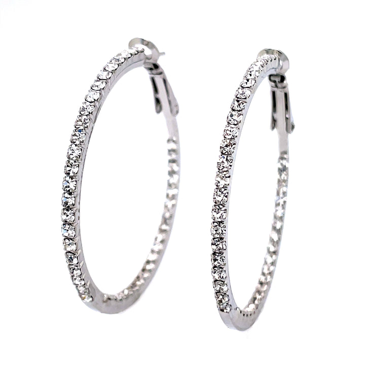 Round Crystal Hoops Collection