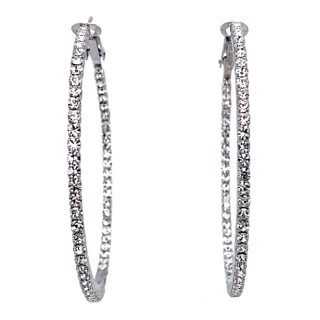Round Crystal Hoops Collection