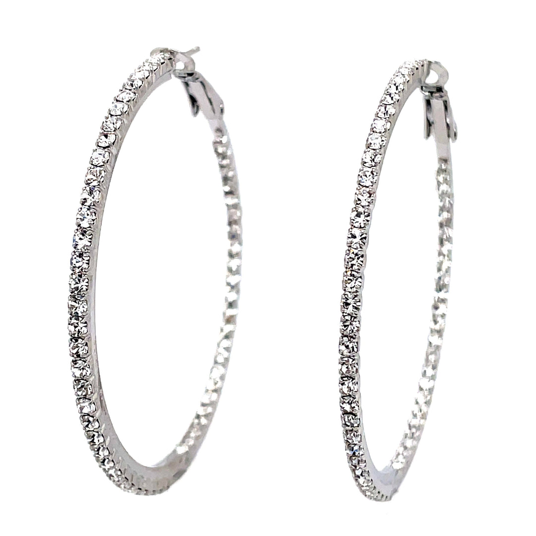 Round Crystal Hoops Collection
