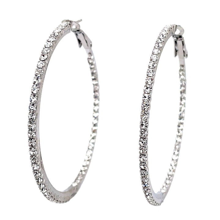 Round Crystal Hoops Collection