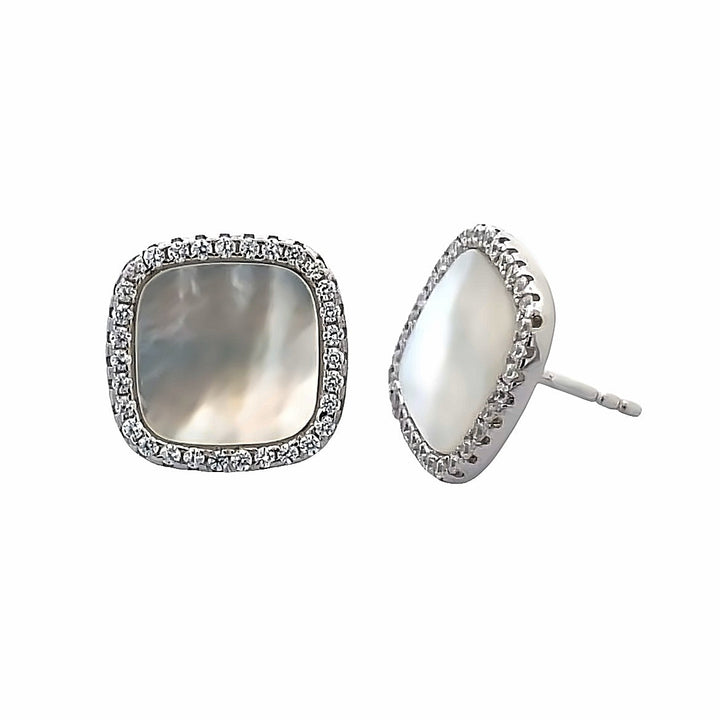 Mother-of-Pearl Square Studs