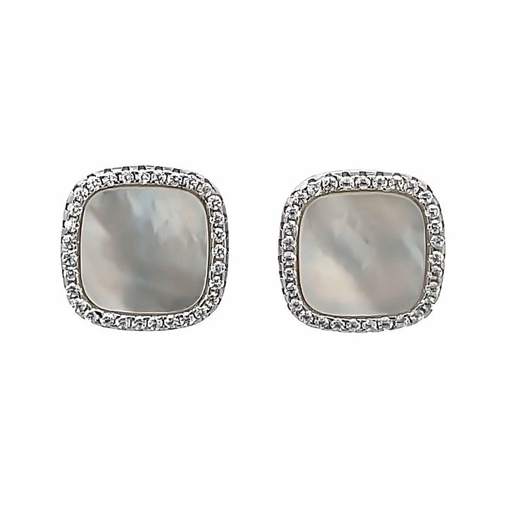 Mother-of-Pearl Square Studs