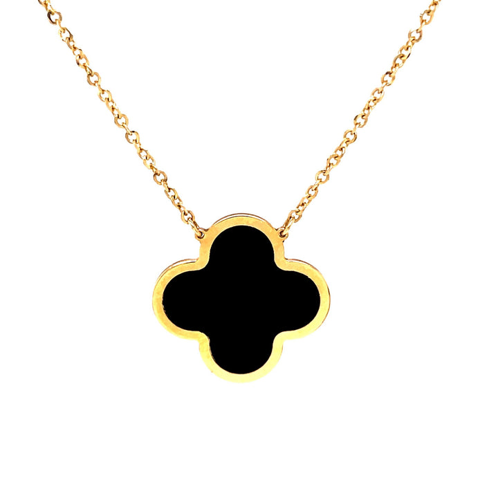 14K Gold Medium Clover Necklace