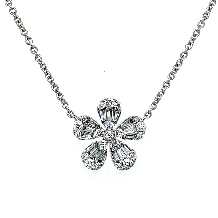14K Flower Pendant Necklace