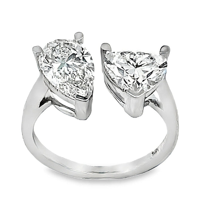 Lab Diamond Heart & Pear Shaped Ring