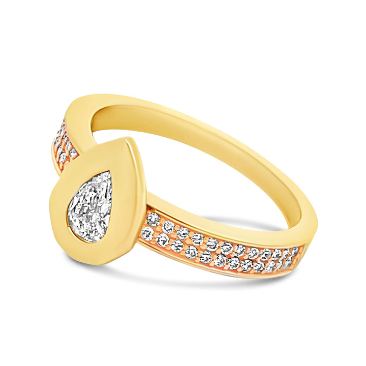 Pear Shaped Lab Diamond Ring