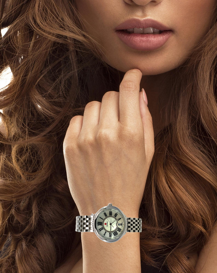 Michele Serein Diamond Pearl Watch