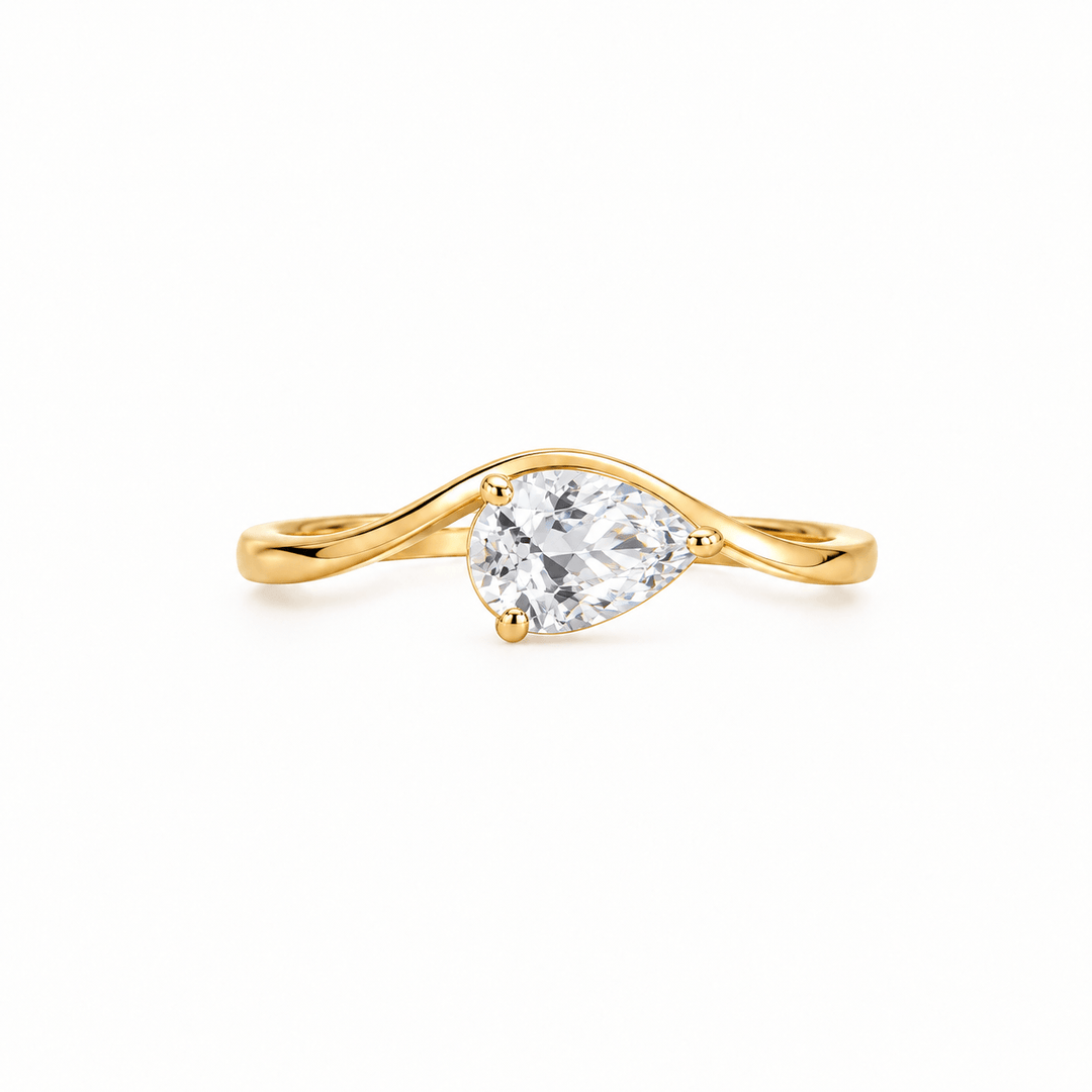 Pear Shaped Wave Ring