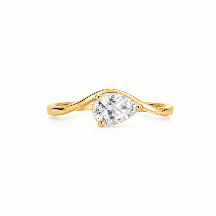 Pear Shaped Wave Ring