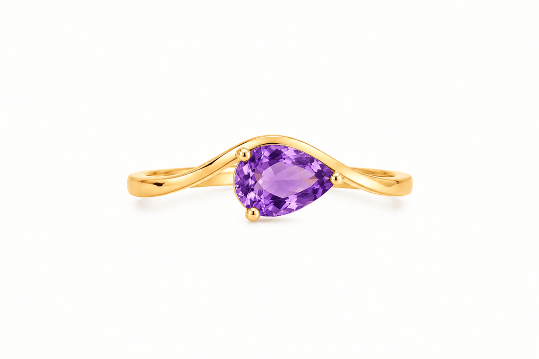 Pear Shaped Wave Ring