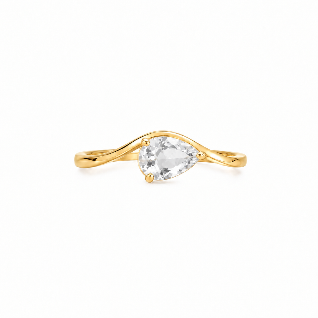Pear Shaped Wave Ring