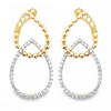14k Gold Diamond Teardrop Earrings