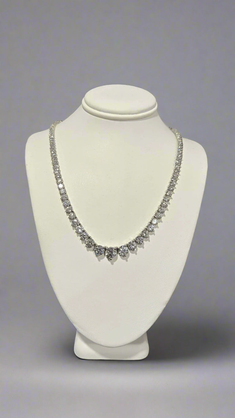 Pre Pesach Raffle - 15 CT Graduating Lab Diamond Tennis Necklace