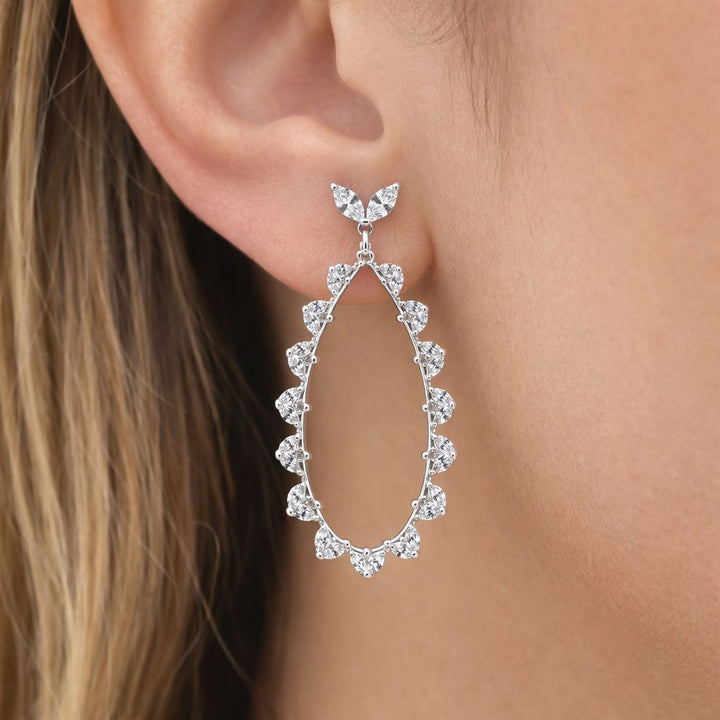 Marquise Bridal Drop Earrings