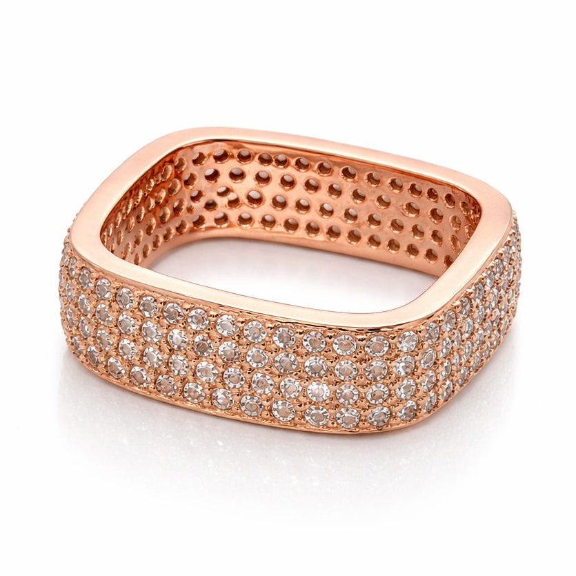 Modern Rose Gold Square Ring