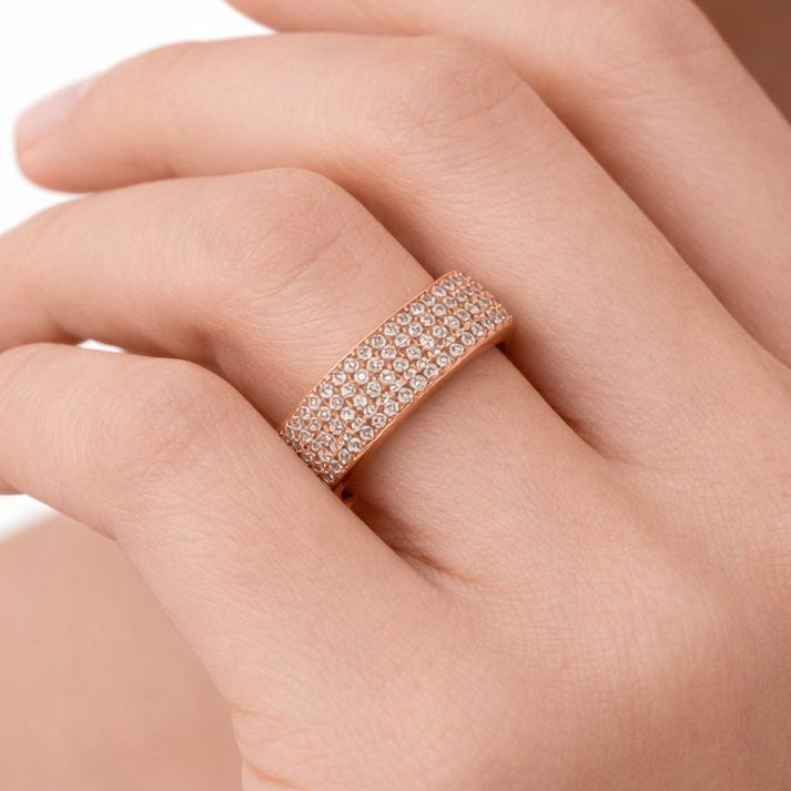 Modern Rose Gold Square Ring