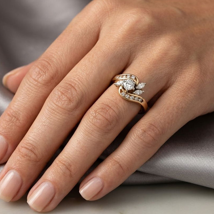 14K Marquise Cut Vintage Ring