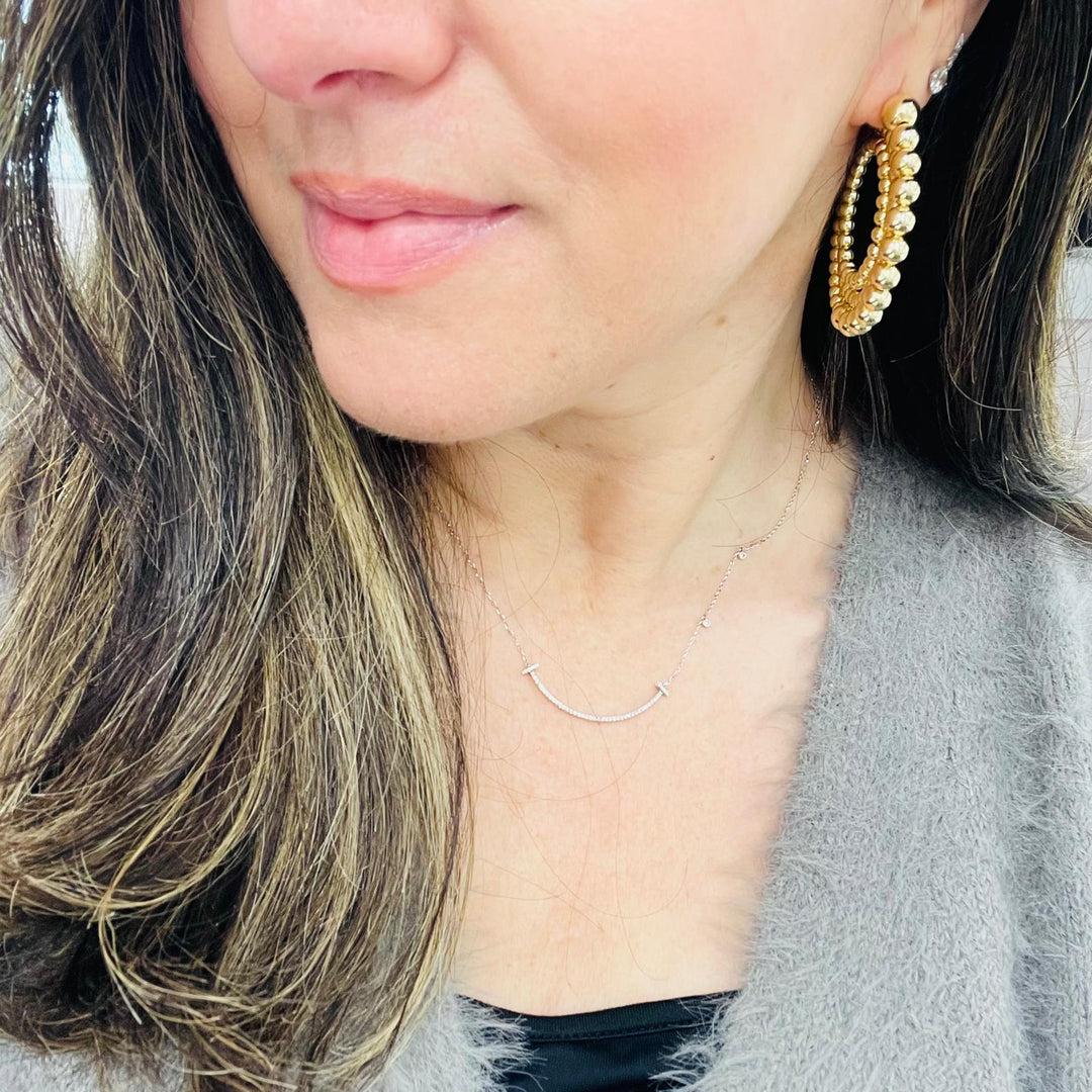 Multi Beaded Gold Filled Hoops