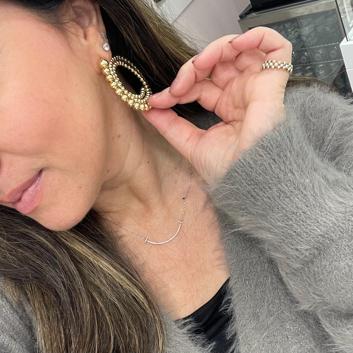 Multi Beaded Gold Filled Hoops