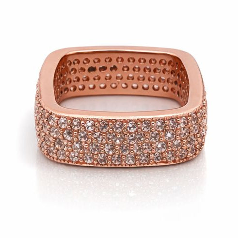 Modern Rose Gold Square Ring